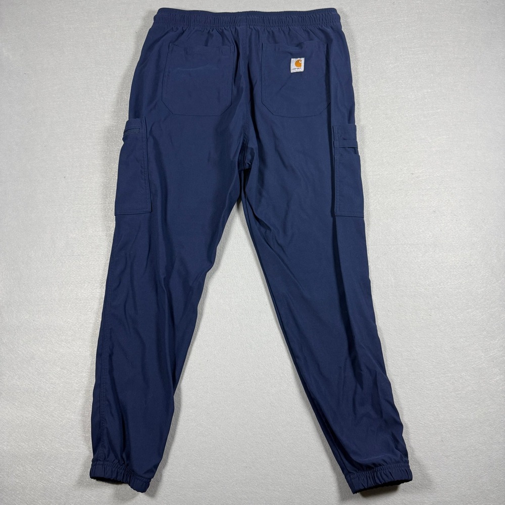 Carhartt Men Ripstop cargo scrub pants Jogger Petite M Blue Nylon Drawstring - Picture 2 of 13